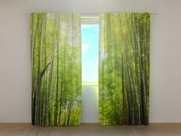 Yosoo123 Tenda Oscurante Con Stampa Foresta – 150x166 Cm, Per Balcone E Camera Da Letto