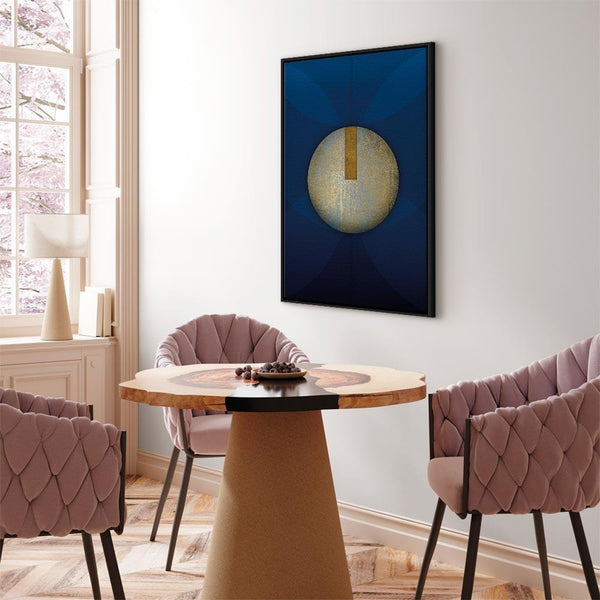 Quadro - In the Shadow of Classic Blue (1-part) - Golden Circle in Abstraction