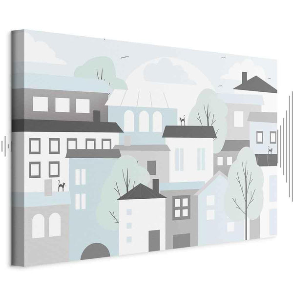 Quadro - Colorful Town (1 Part) Wide