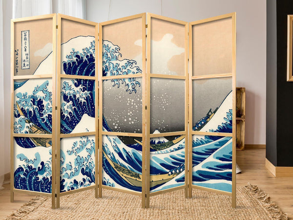 Paravento giapponese - Great Wave in Kanagawa II