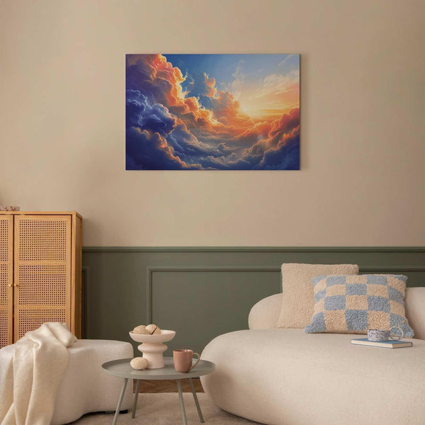 Quadro - Sunset Over a Cloudy Sea: A Wonderful Symphony of Colors
