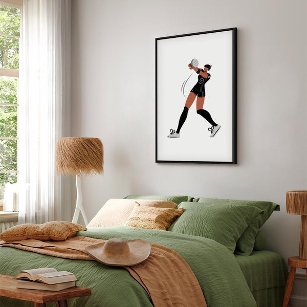 Quadro - Female Volleyball Player Illustration