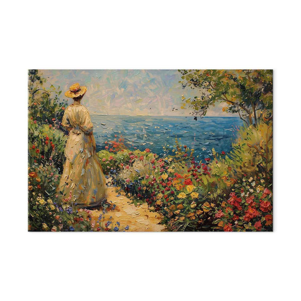 Quadro XXL - Nostalgic impression - a pensive woman contemplating