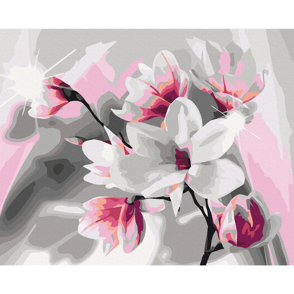 Quadro fai da te - Magnolia (Grey Background)