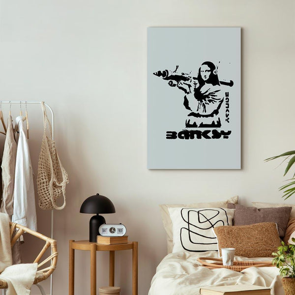 Quadro - Contrast Duel (1-part) - Banksy on Mural with Mona Lisa