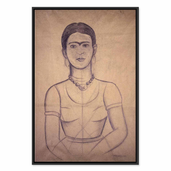 Quadro - Frida Kahlo – Self-Portrait, 1929 (charcoal drawing)