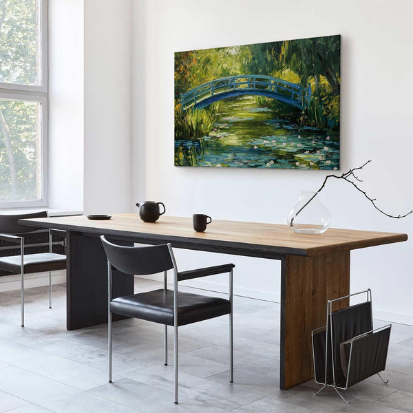 Quadro - Impressionist bridge - painting of a bridge against a picturesque background