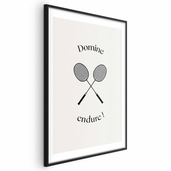Poster - Summer Games - Badminton Rackets on a White Background