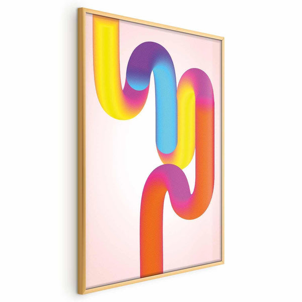 Poster - Rainbow Tubes - abstract illustration with colorful gradients