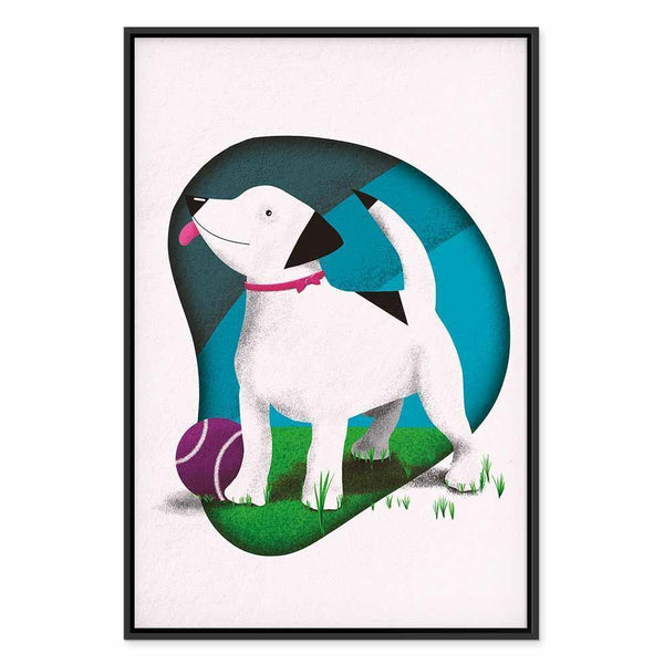Quadro - Dog and Ball (1 Part) Vertical