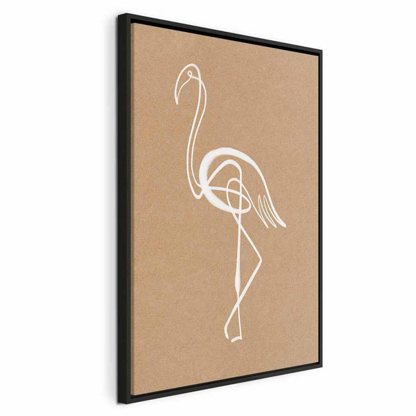 Quadro - White Flamingo (1 Part) Vertical