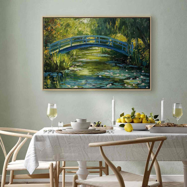 Quadro - Impressionist bridge - painting of a bridge against a picturesque background