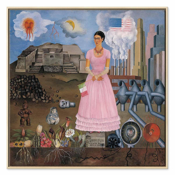 Quadro - Frida Kahlo – Self-Portrait on the Borderline Between Mexico and the United States