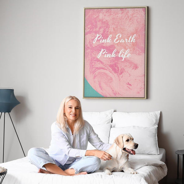 Quadro - Pink Earth, Pink Life (1 Part) Vertical
