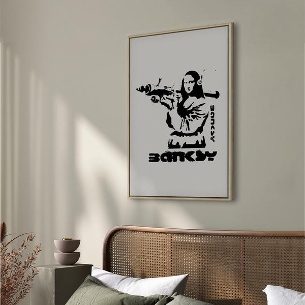 Quadro - Contrast Duel (1-part) - Banksy on Mural with Mona Lisa