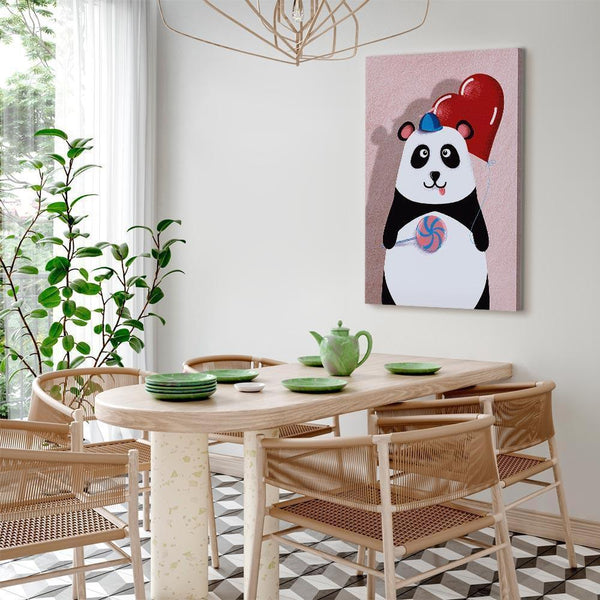 Quadro - Panda with a Balloon (1 Part) Vertical