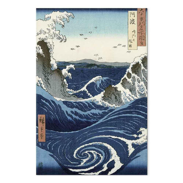 Quadro - Utagawa Hiroshige – View of the Naruto whirlpools at Awa