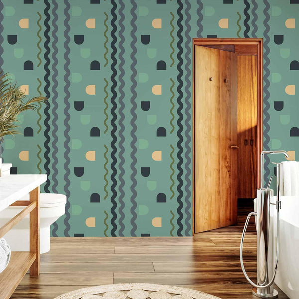 Tappezzeria murale - Mint Wave