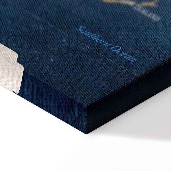 Quadro - World Map: Ink Oceans