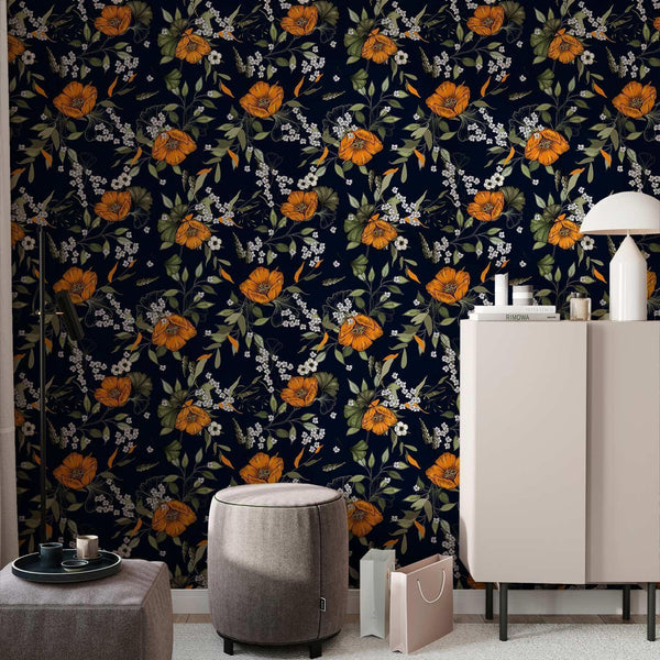 Tappezzeria murale - Orange Bloom