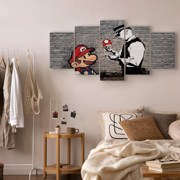 Quadro - Super Mario Mushroom Cop (Banksy)
