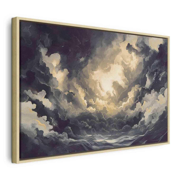 Quadro - Epic Light Play: The Sun Battling for Dominance Over the Clouds