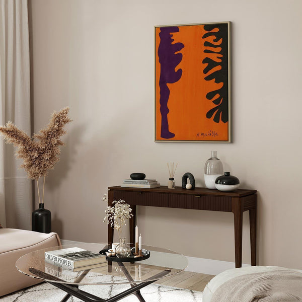Quadro - Henri Matisse – Black and Violet Arabesques on Orange