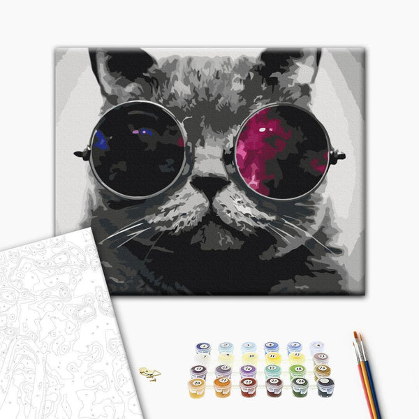 Quadro fai da te - Cat With Glasses