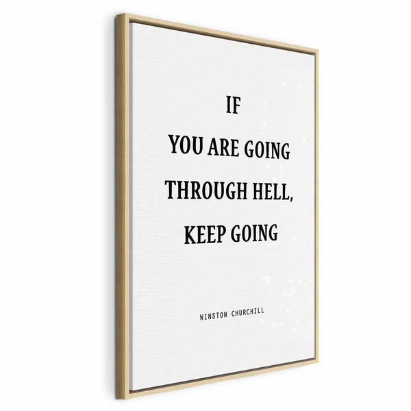 Quadro - Power of Words (1-part) - Winston Churchill's Motivational Quote
