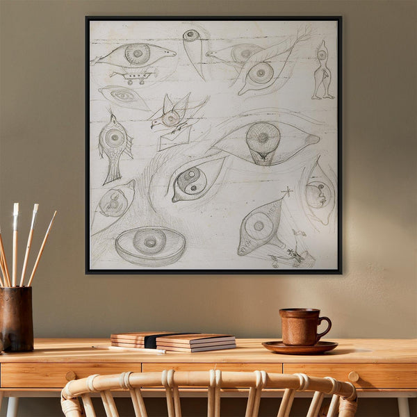 Quadro - Frida Kahlo – Drawing of Eyes