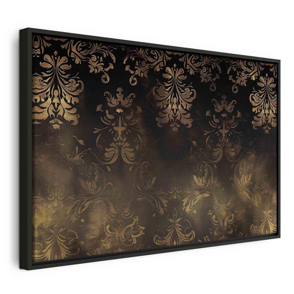 Quadro - Baroque Ornaments in Patinated Gold and Browns: Retro Motif
