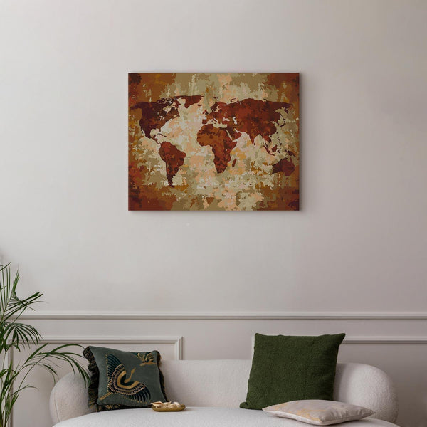 Quadro fai da te - World Map (Earth Colours)