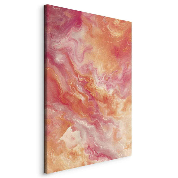 Quadro - Fiery Colors - Dynamic Shapes in Colors of Fire and Pink