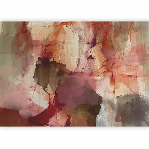 Carta da parati - Spring composition – transparencies and forms in watercolor style