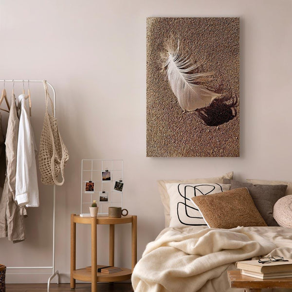 Quadro - Feather on the Sand (1 Part) Vertical