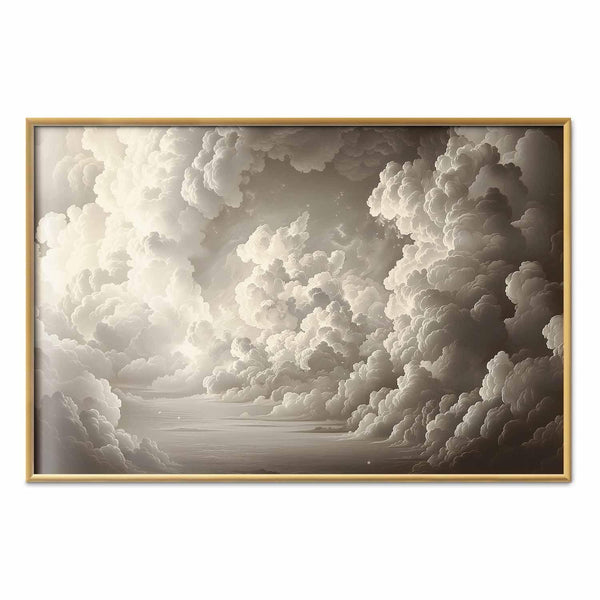 Poster - Whisper of Illuminated Clouds: Soft Light Play in the Sky Theater