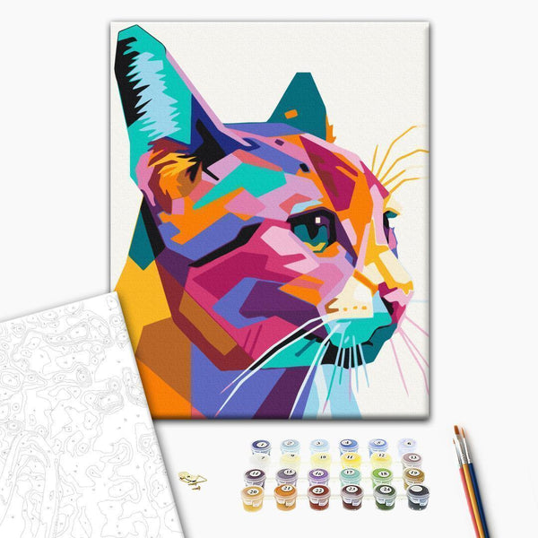 Quadro fai da te - Geometric Cat