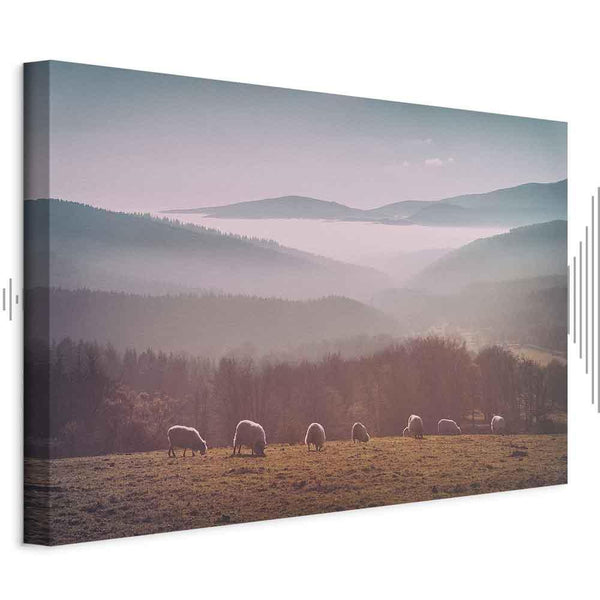 Quadro - Sheep in Mountain Landscape (1-part) - Animals in Nature