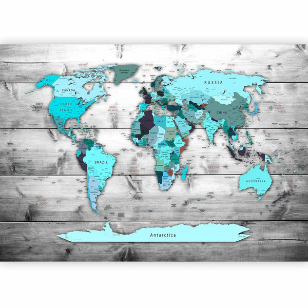 Carta da parati - World Map: Blue Continents