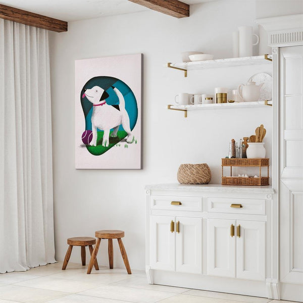 Quadro - Dog and Ball (1 Part) Vertical