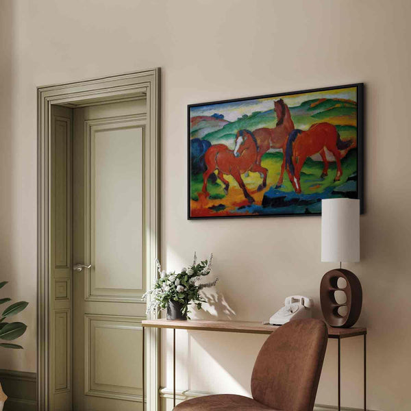 Quadro - Franz Marc – The Red Horses (Grazing Horses IV)