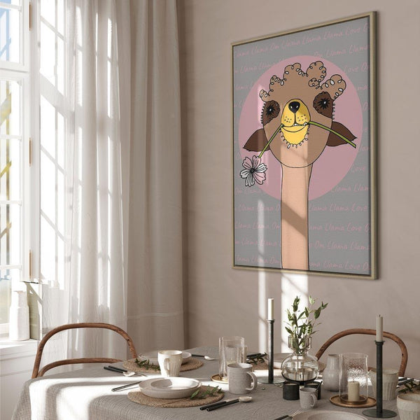 Quadro - Happy Llama (1 Part) Vertical