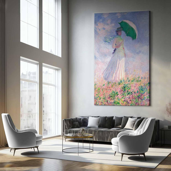Quadro XXL - Claude Monet – Woman with a Parasol, facing right