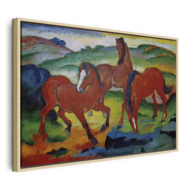 Quadro - Franz Marc – The Red Horses (Grazing Horses IV)