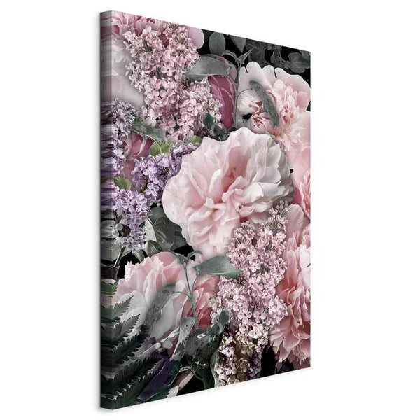 Quadro - Among Flowers (1-part) - Blooming Plants in Nature's Colors
