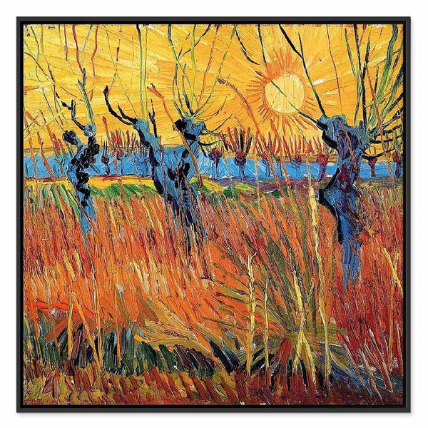 Quadro - Vincent van Gogh – Willows at Sunset