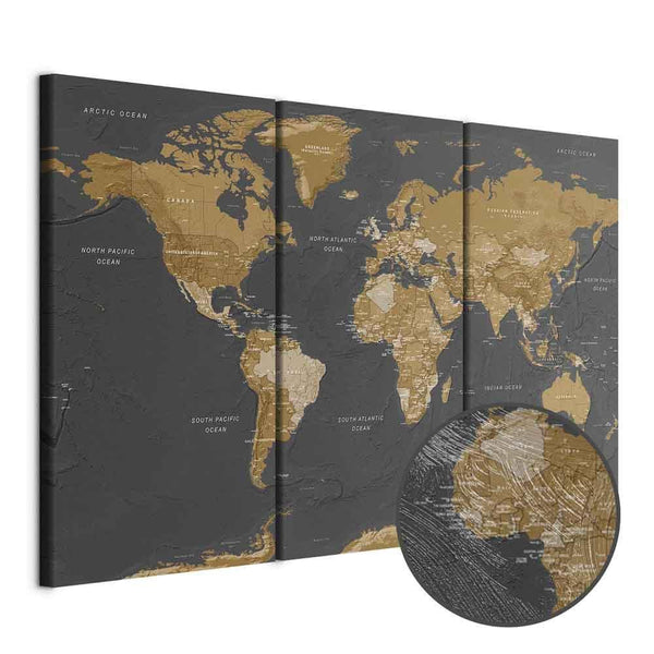 Quadro - World Map: Modern Aesthetics
