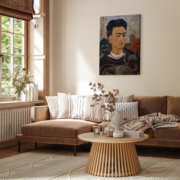 Quadro - Frida Kahlo – Self-Portrait with Changuito
