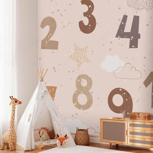 Carta da parati - Numbers Among Snowflakes