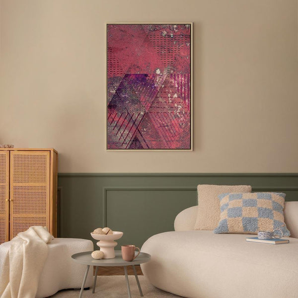 Quadro - Crimson Abstraction (1 Part) Vertical
